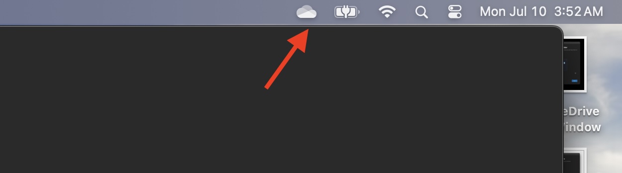 OneDrive icon on macOS Sonoma Menubar